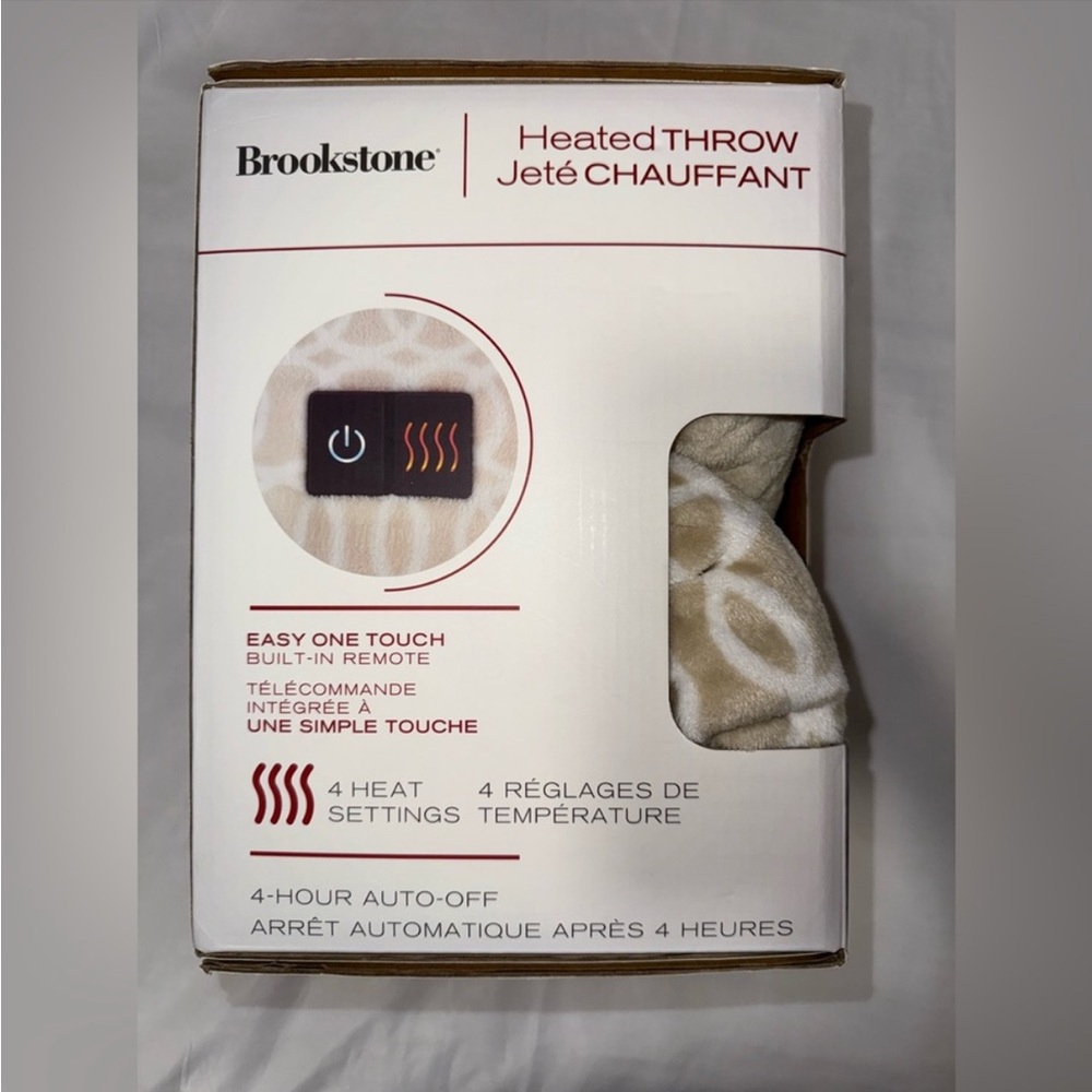 NWT Brookstone Heated Throw 50in X 60in - Picture 4 of 7